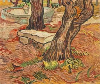 Vincent Van Gogh : The Stone Bench in the Garden of Saint-Paul Hospital